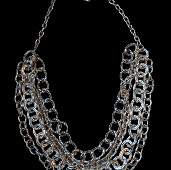 Karen Sultan multi-strand silver tone necklace - Picture 3 of 5